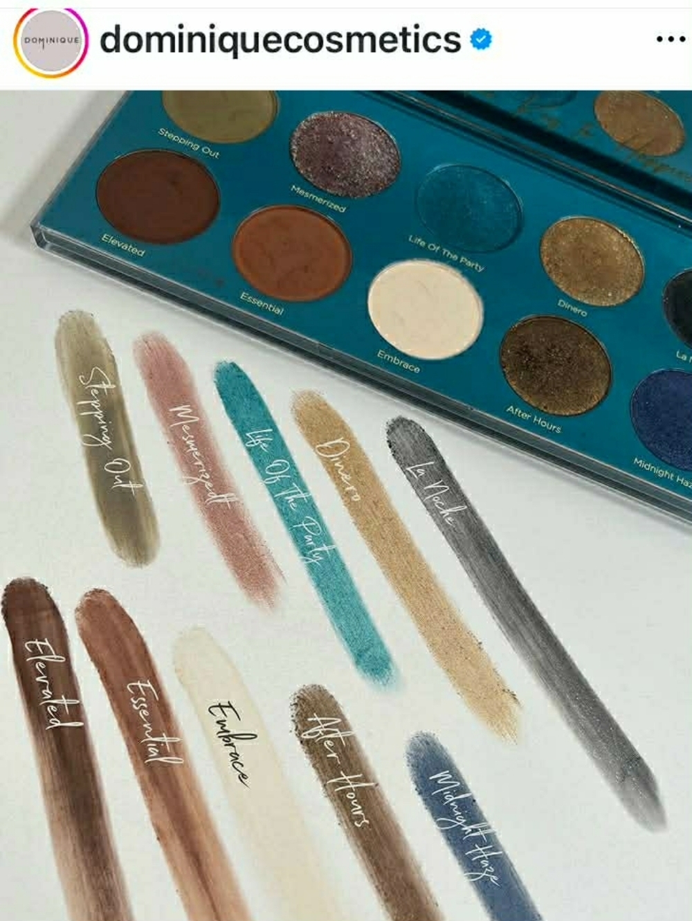 DOMINIQUE The Moment Palette HUGE Neutrals Blues Gold 15.3g *Brand New in Box - Picture 11 of 15